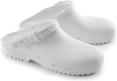 Schu'zz Schuzz Damen Clog Badeschuhe Bloc Femme Blanc / Weiß