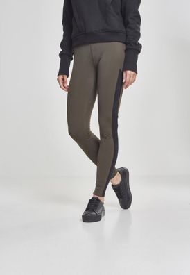 Urban Classics Damen Leggings Ladies Jacquard Camo Striped Leggings