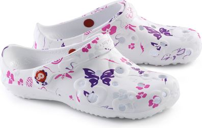 Schu'zz Schuzz Damen Clog Badeschuhe Globule Femme imprimé Libellule &amp;