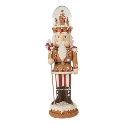 Clayre & Eef Weihnachtsdekoration mit LED-Beleuchtung und Musik Nussknacker 14x13x48