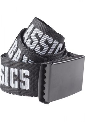 Urban Classics Gürtel Jaquard Logo Belt Black/White
