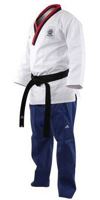 adidas Poomsae Taekwondoanzug Jungs Weiß/Licht Blau