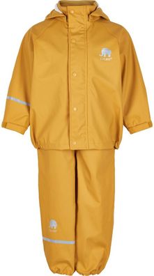 Celavi Kinder Regenset Basic Rainwear Set Solid PU Mineral Yellow