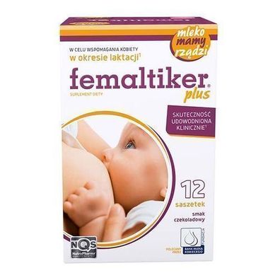 Femaltiker Plus - Stillfoerderung, 12 Beutel, Schokoladengeschmack