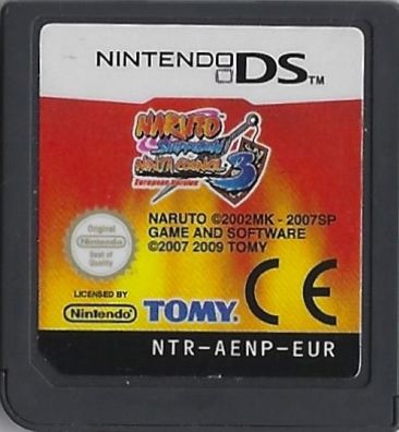 Naruto Shippuden Ninja Council 3 Tomy Nintendo DS DSL DSi 3DS 2DS NDS NDSL