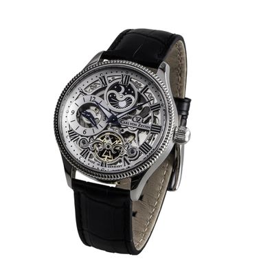Carl von Zeyten Herren Uhr CVZ0034WHS Automatik, Leder schwarz, Limited Edition