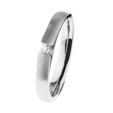 Ernstes DESIGN Ring R506.54 aus Edelstahl mit Brillant
