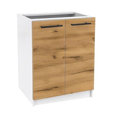 Unterschrank 60cm mit 2 Türen Goldkraft Eiche SOFT CLOSE, LINDA, PURE LINE