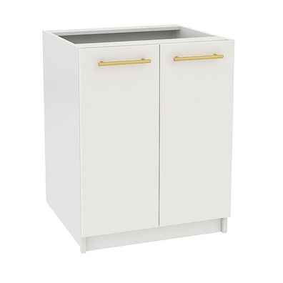 Unterschrank 60cm mit 2 Türen Weiß SOFT CLOSE, LINDA, PURE LINE