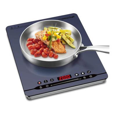 Induktionskochplatte Einzel 2000W tragbare Herdplatte Glaskeramik