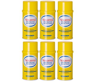 Noxzema Cocoa Butter Rasierschaum 6x 300ml Spender (gelb)