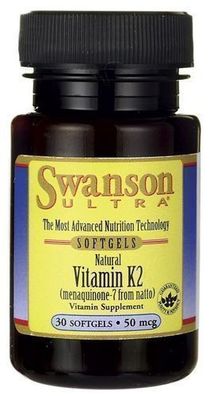 Swanson Vitamin K2 50mcg - 30 Kapseln für die Gesundheit Ihrer Knochen