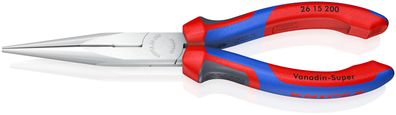 KNIPEX 26 15 200 SB Flachrundzange mit Schneide (Storchschnabelzange) mit Comfort-Gri