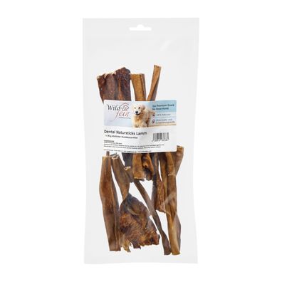 Wild & Fein Hundesnack Dental Natursticks Lamm - 80 g