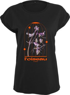 Mister Tee Damen T-Shirt Ladies L´Oiseau De Paradis Tee Black
