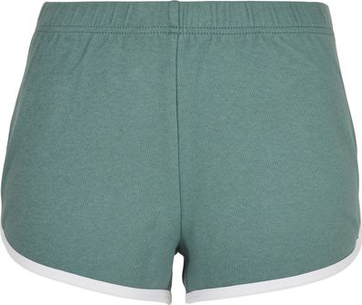Urban Classics Damen Ladies Organic Interlock Retro Hotpants Paleleaf/White