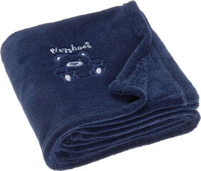 Playshoes Kinder Fleece-Decke Bär Marine