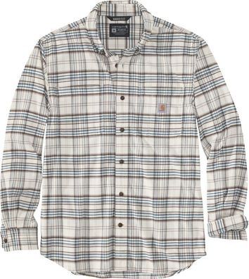 Carhartt Hemd Midweight Flannel L/S Plaid Shirt Malt