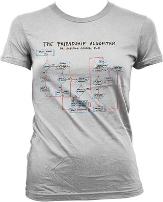 The Big Bang Theory Dr. Sheldon Cooper's Friendship Algorithm Girly T-Shirt Damen