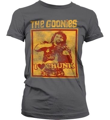 The Goonies I Love Chunk Girly T-Shirt Damen Dark-Grey