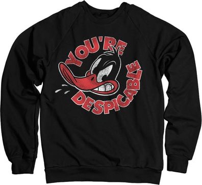 Looney Tunes Daffy Duck You're Despicable Sweatshirt Black