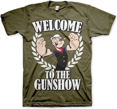 Popeye Welcome To The Gunshow T-Shirt Olive