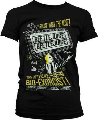 Beetlejuice The Afterlife's Leading Bio-Exorcist Girly Tee Damen T-Shirt Black