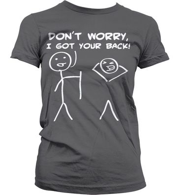 Hybris Don't Worry, I Got Your Back! Girly T-Shirt Damen Dark-Grey