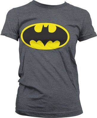Batman Signal Logo Girly Tee Damen T-Shirt Dark-Heather