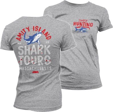 Jaws Amity Island Shark Tours Girly Tee Damen T-Shirt Heather-Grey
