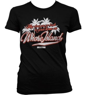 Anchorman Whore Island Girly Tee Damen T-Shirt Black