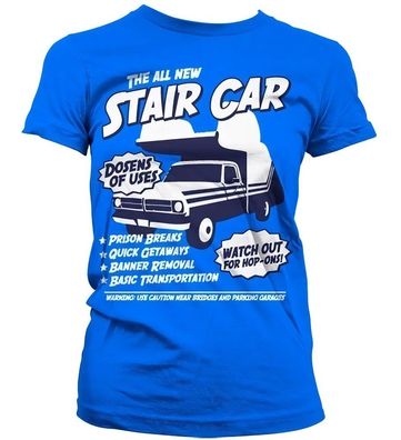 Hybris Stair Car Girly T-Shirt Damen Blue