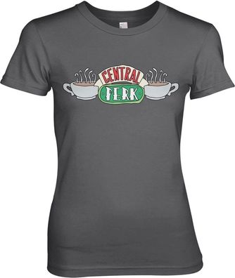 Friends Central Perk Girly Tee Damen T-Shirt Dark-Grey