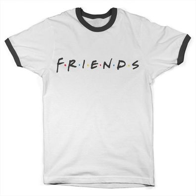 Friends Logo Ringer Tee T-Shirt White-Black