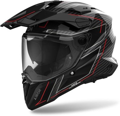 Airoh Motorrad Adventurehelm Commander 2 Carbon Stylish AI20010098