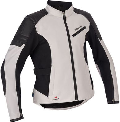 Halvarssons Damen Motorrad Jacke Textile Jacket Solberg Woman Light Grey/Black
