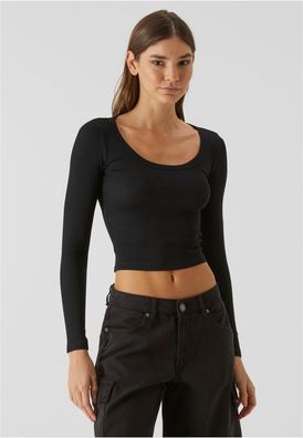 Urban Classics Damen Ladies Organic Rib Jersey Wide Neck Longsleeve TB7147