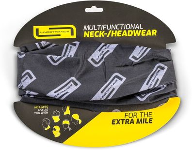 Lindstrands Tunnel Neck Warmer Neck Tube L Black/Grey 720-24133009