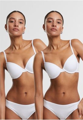 Urban Classics Damen BH mit Bügel Ladies Basic Cotton Bra 2-Pack TB7652A