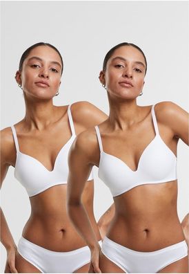 Urban Classics Damen bügelloser BH Ladies Basic Padded Bra 2-Pack TB7654A