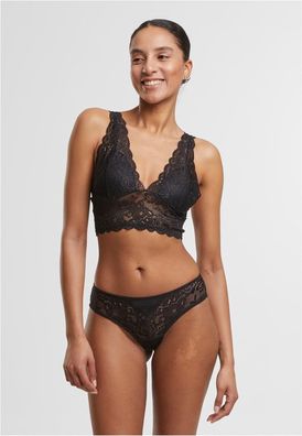 Urban Classics Damen bügelloser BH Ladies Allover Lace Bra Padded TB7656