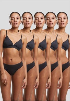 Urban Classics Damen bügelloser BH Ladies Natural Fibre Brazilian 5-Pack TB7661C