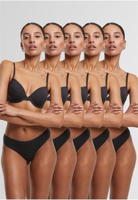 Urban Classics Damen Ladies Basic Cotton Tanga 5-Pack TB7666C