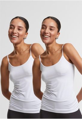 Urban Classics Damen Ladies Natural Fibre Tank Top 2-Pack TB7675A
