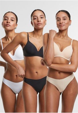 Urban Classics Damen Ladies Lasercut Tanga 3-Pack TB7670B