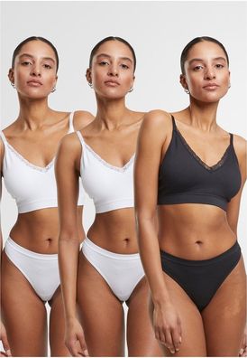 Urban Classics Damen Ladies Rip Tanga 3-Pack TB7671B