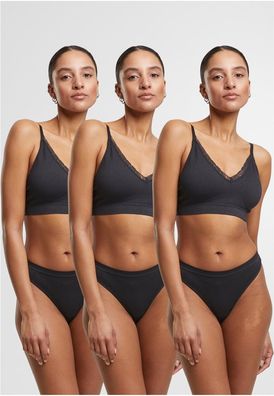 Urban Classics Damen Ladies Rip Tanga 3-Pack TB7671B