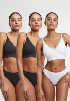 Urban Classics Damen Ladies Rip Tanga 3-Pack TB7671B
