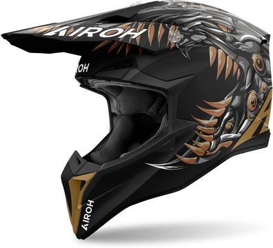 Airoh Motorrad Crosshelm Wraaap Cyborg AI40040090