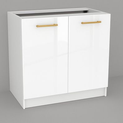 Unterschrank 80cm Weiß Hochglanz SOFT CLOSE, SIENA, LINDA, PURE LINE
